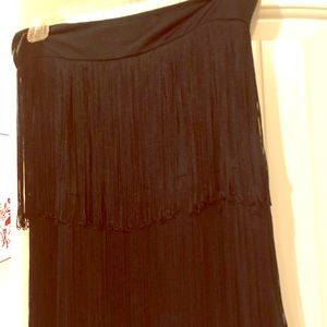 Black double layer fringe skirt and top for FREE